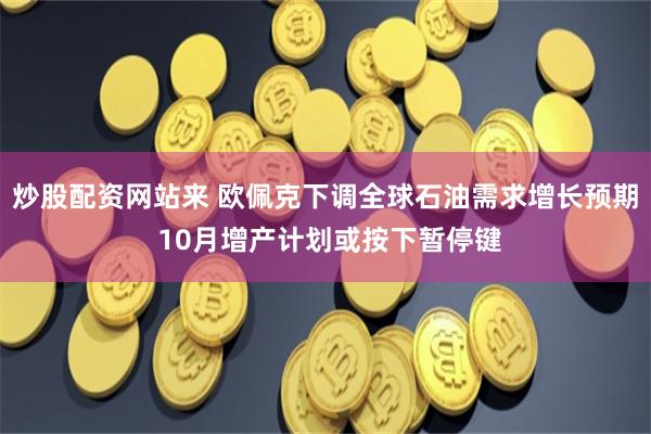 炒股配资网站来 欧佩克下调全球石油需求增长预期 10月增产计划或按下暂停键